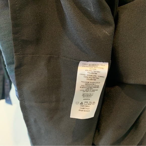 Loft // green black watch plaid long sleeves dress size small - Picture 8 of 8